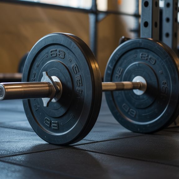 Crop sportive couple clasping hands in gym