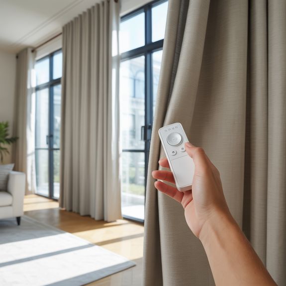 White Curtains on Window Wall