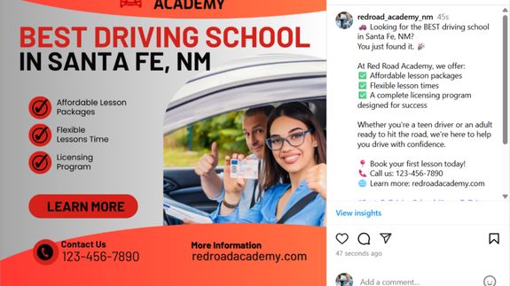 Visit our Instagram Page for Driving Tips, Student Stories & More!
