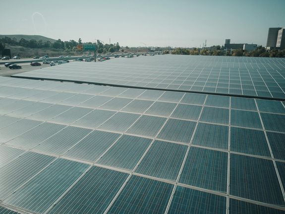 Photo of solar panel array