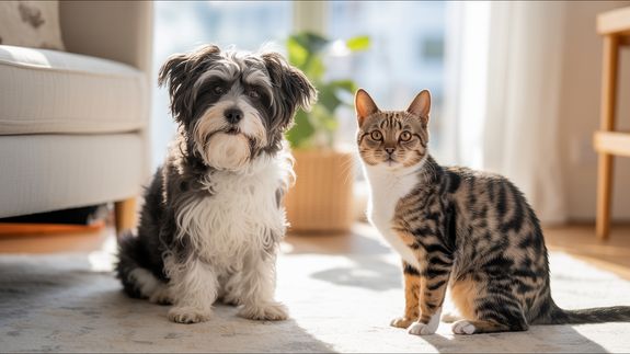 shallow focus photography of white and brown cat