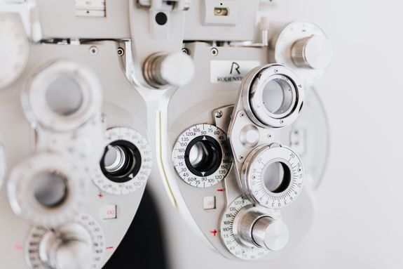 Eye Examination Lenses in Close-up Photography