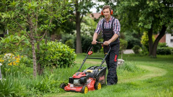 Lawn Mower on Grass