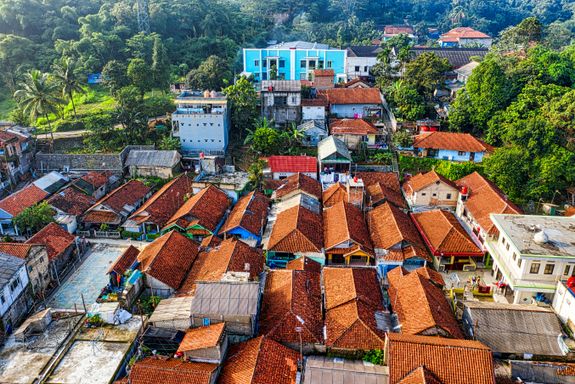 Aerial View of Roofs