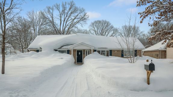 A Bulldozer on Snow Covered Ground