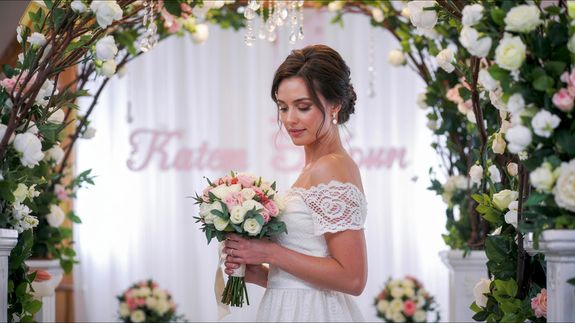 Woman in Pink Long Sleeve Shirt Holding Bouquet of Flowers
