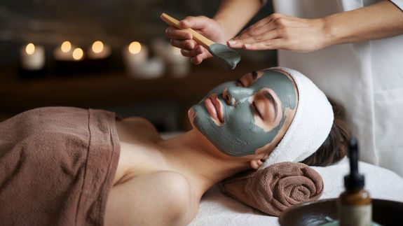 Beautician Showing Woman Results of Cosmetic Treatment