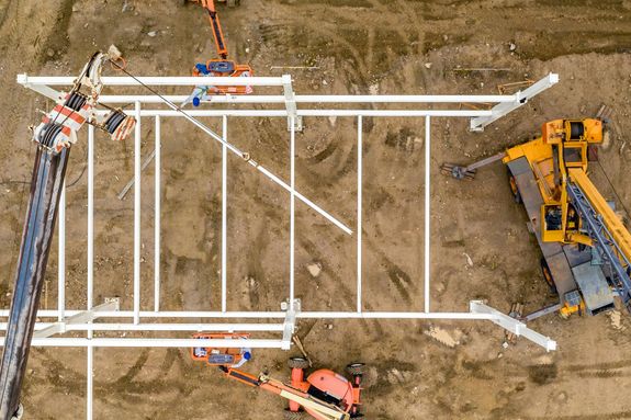 Process of establishing construction in quarry