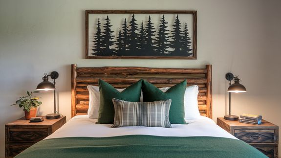 Black and Grey Bedspread on Bed and Pillow