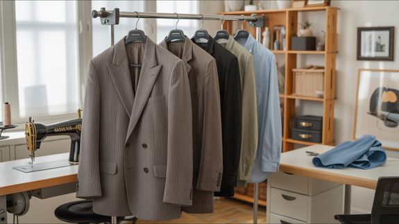 Crop craftswoman in casual wear sitting at old fashioned sewing machine and stitching pieces of fabric while working in workshop