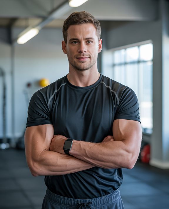 Man Lying While Doing Barbell