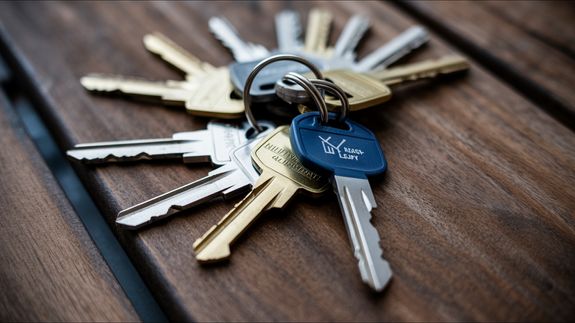 Gold Padlock Locking Door