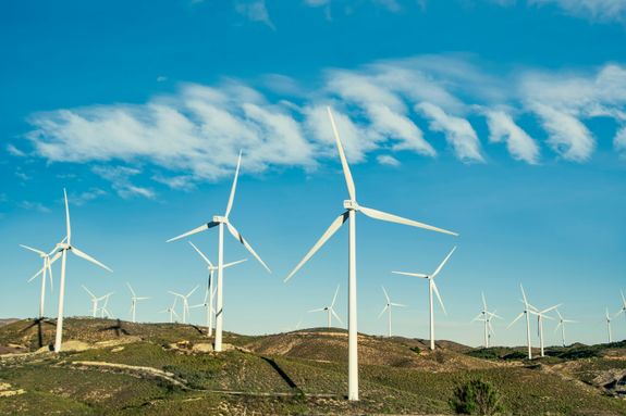 Wind Turbines on Hill