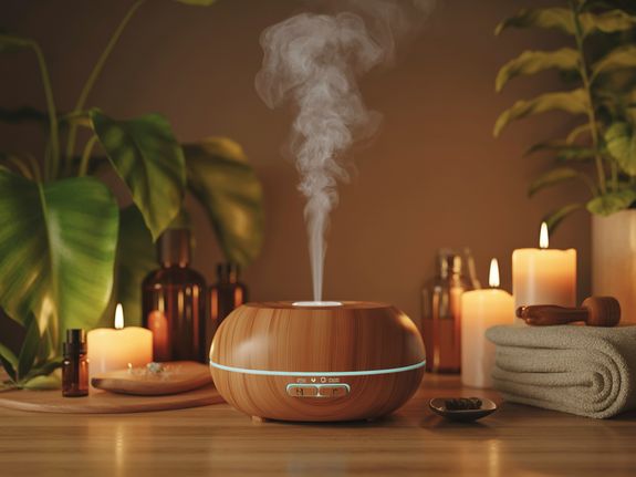 Tealight on a Himalayan Salt Candle Holder
