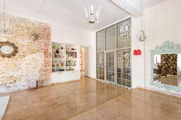 Room with Mirrors and Chandeliers