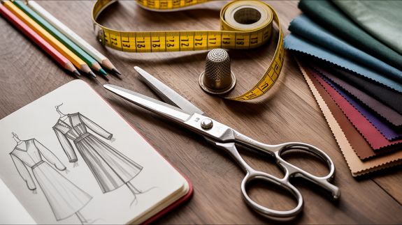 A Woman Making Face Masks