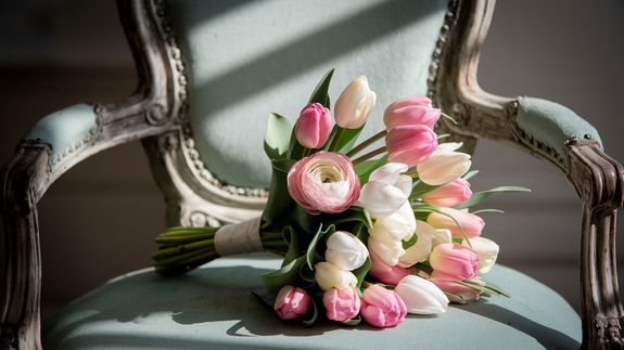 Photo of Flowers on Bucket