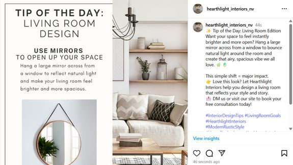 Follow Us on Socials for Daily Design Tips & Behind-the-Scenes Looks