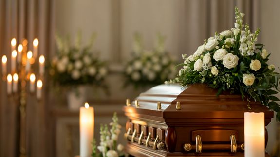 Men in Black Clothes Carrying a Coffin