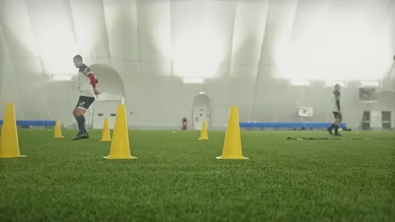 Toddler Playing Soccer