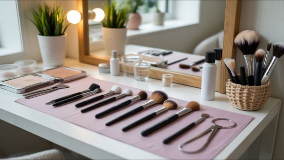 Bride during Makeup