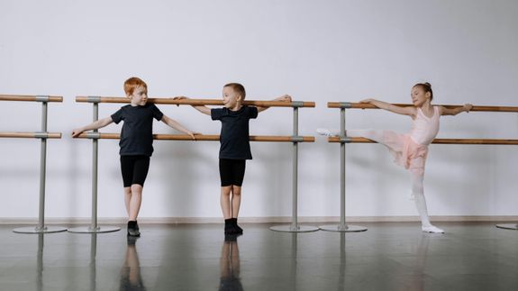 A Ballerina Standing on Her Toes