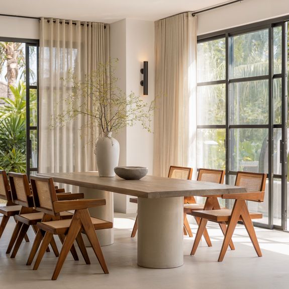 White Curtains on Window Wall