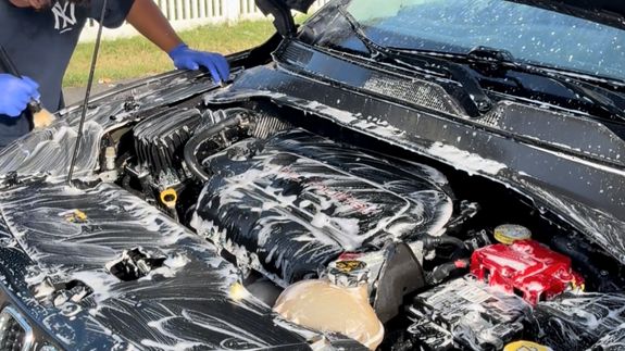 Water Droplets on Red Surface