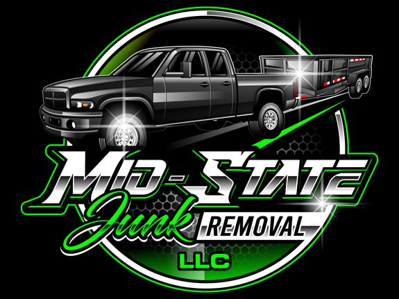 Man picking up litter in a park with the city skyline in the background, promoting environmental conservation.