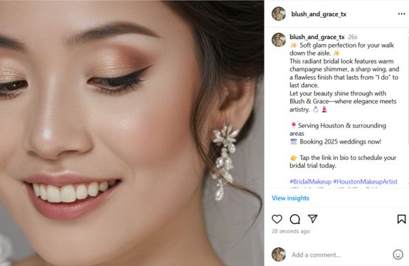 Visit Our Instagram Page for Beautiful Bridal Looks, Promos & More!