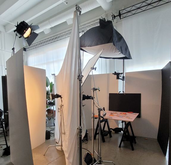 How do you ensure consistent lighting throughout the shoot?