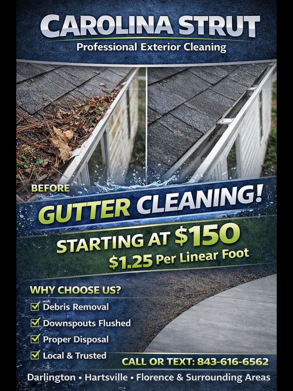 Gutter Cleaning  Starting at $150 | Free Estimates Available