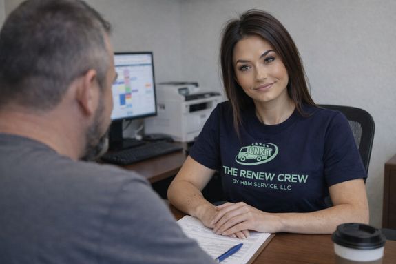 How do you determine pricing for junk removal?